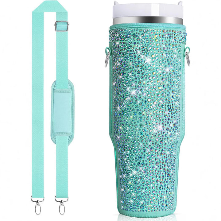 Ladies water bottle holder with sparkling rhinestones Bowlift