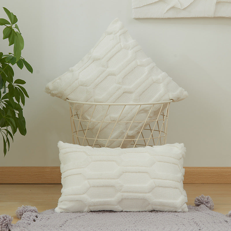Textured Hexagonal Decorative Throw Pillow Set