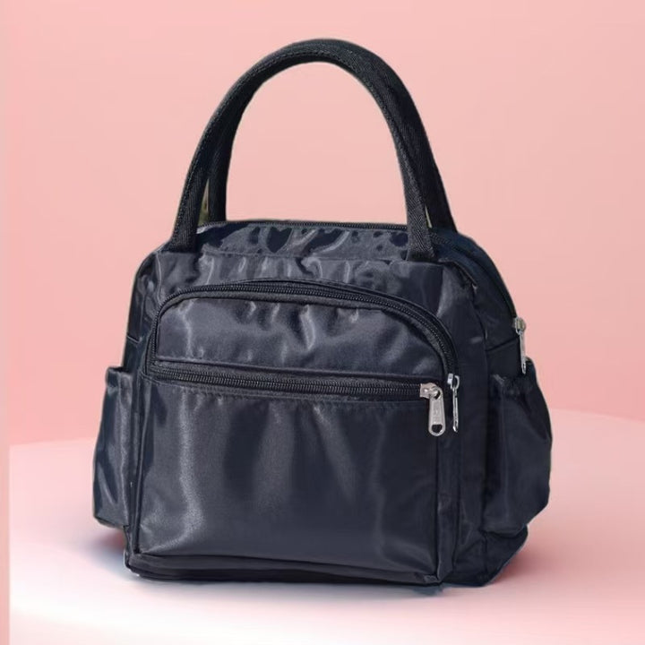 Cat Print Multi-Pocket Tote Bag Bowlift