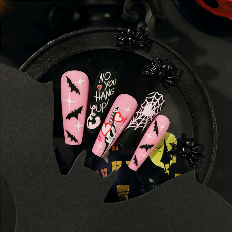 Thematic Halloween Press-On Nail Set Bowlift