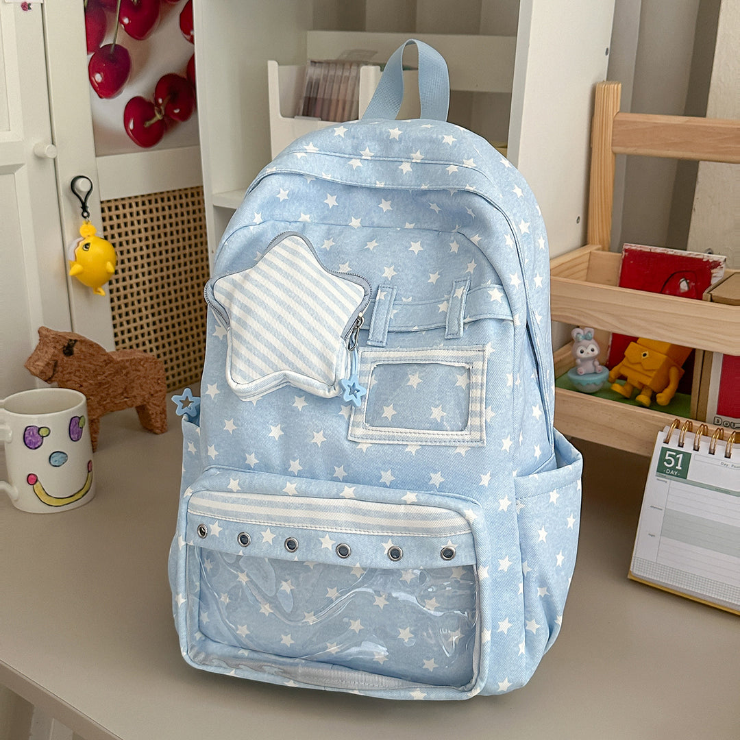 Fun Star-Embellished Casual Backpack Bowlift 1791204793