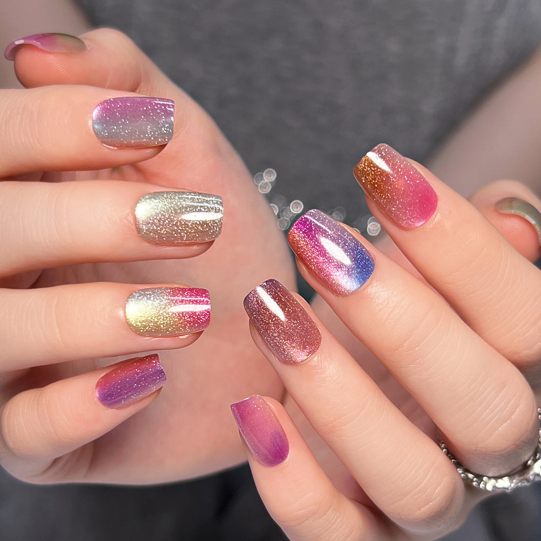 Artistic and colorful acrylic nails Bowlift