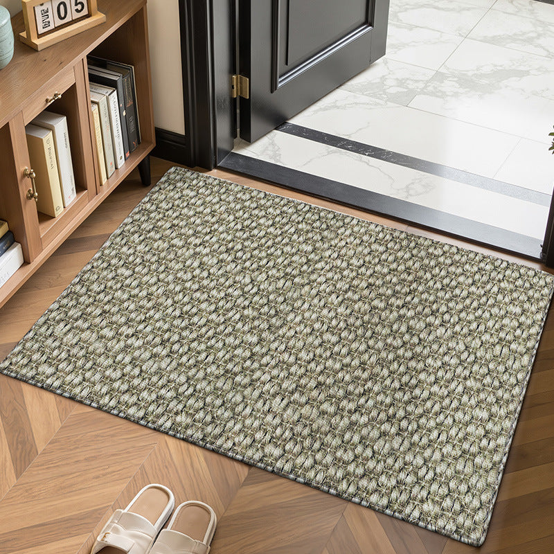 Textured Leaf Print Entrance Mat Bowlift