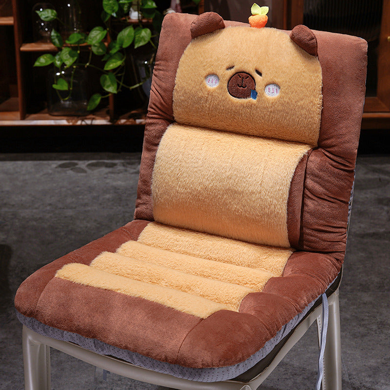 Plush seat cushion with cheerful fruit motif Bowlift