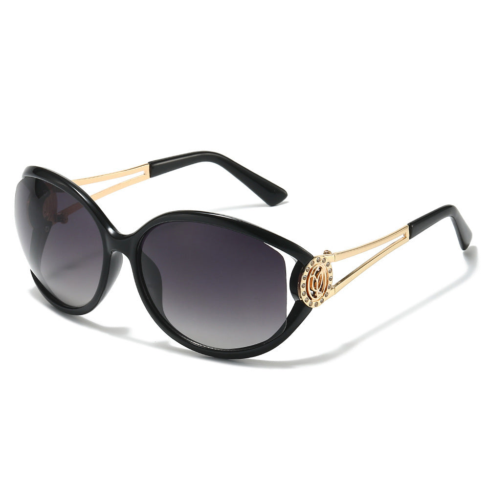 Designer Cat-Eye Sunglasses with Gold Accent Details Bowlift