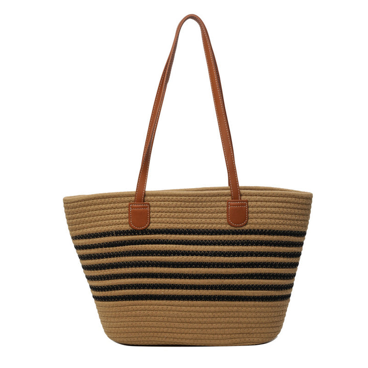 Stylish Striped Beach Tote Bowlift