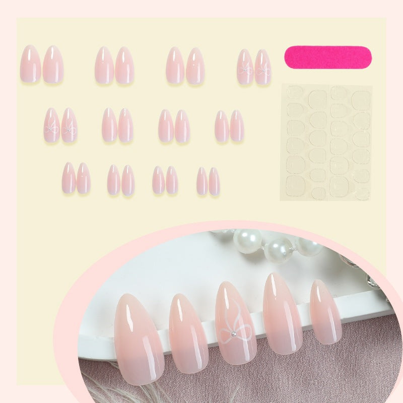 Artificial nail set with elegant designs and subtle accents Bowlift
