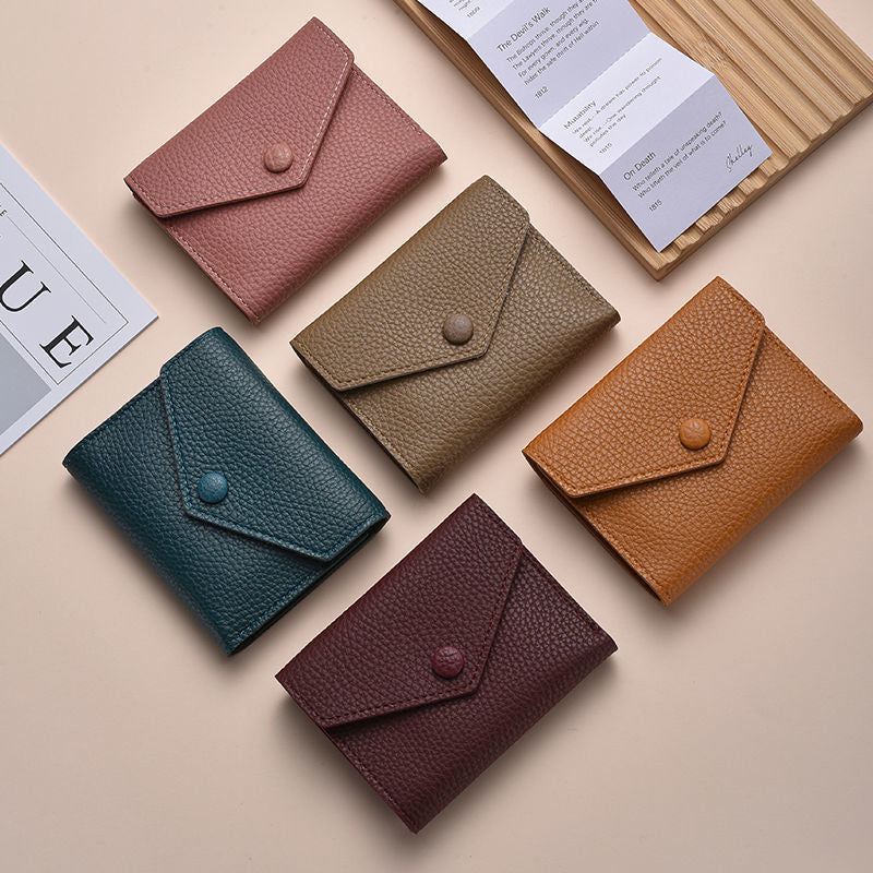 Textured Leather Coin Wallet Bowlift