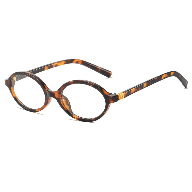 Vintage-Inspired Oval Frame Eyeglasses Bowlift