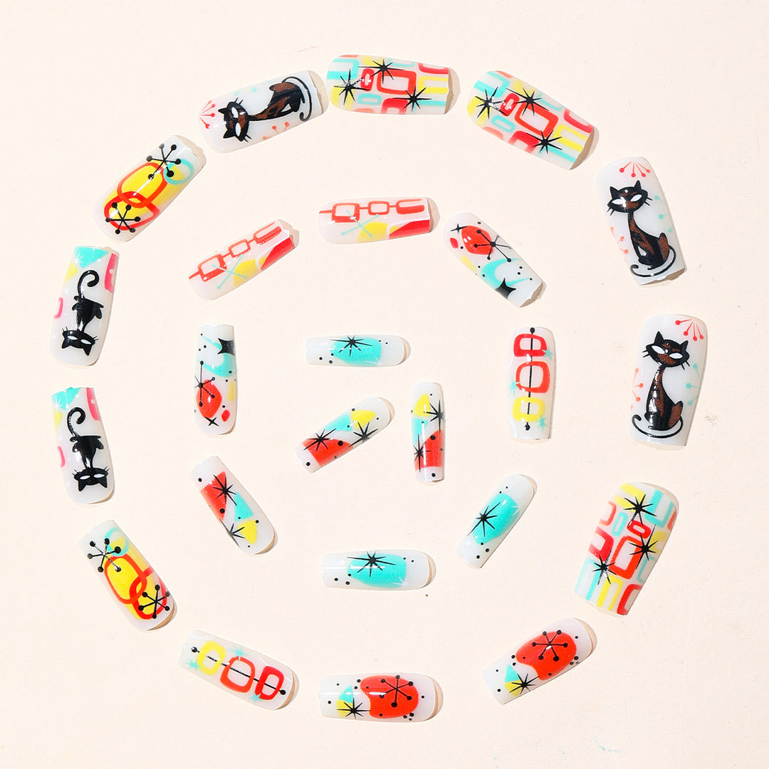 Artistic Abstract Nail Art Set Bowlift