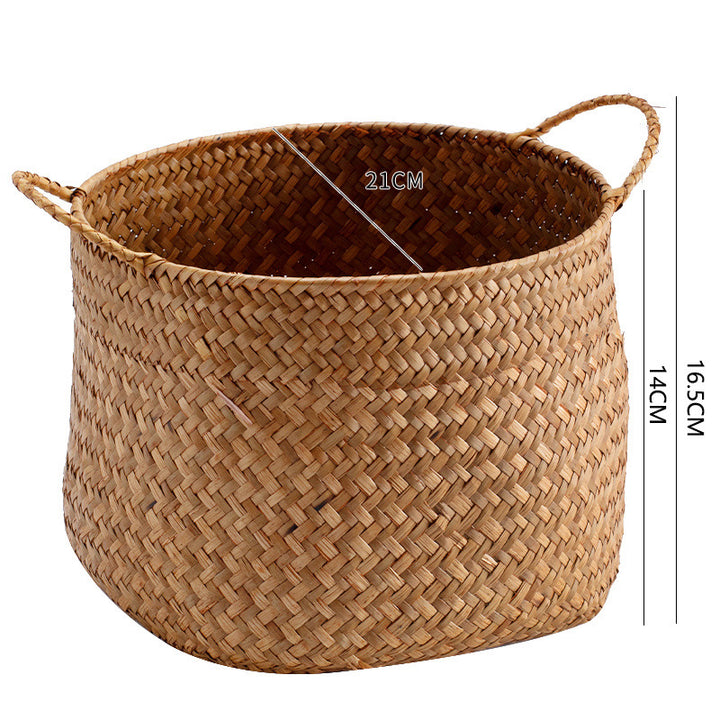 Handcrafted Storage Bin with Natural Woven Design Bowlift