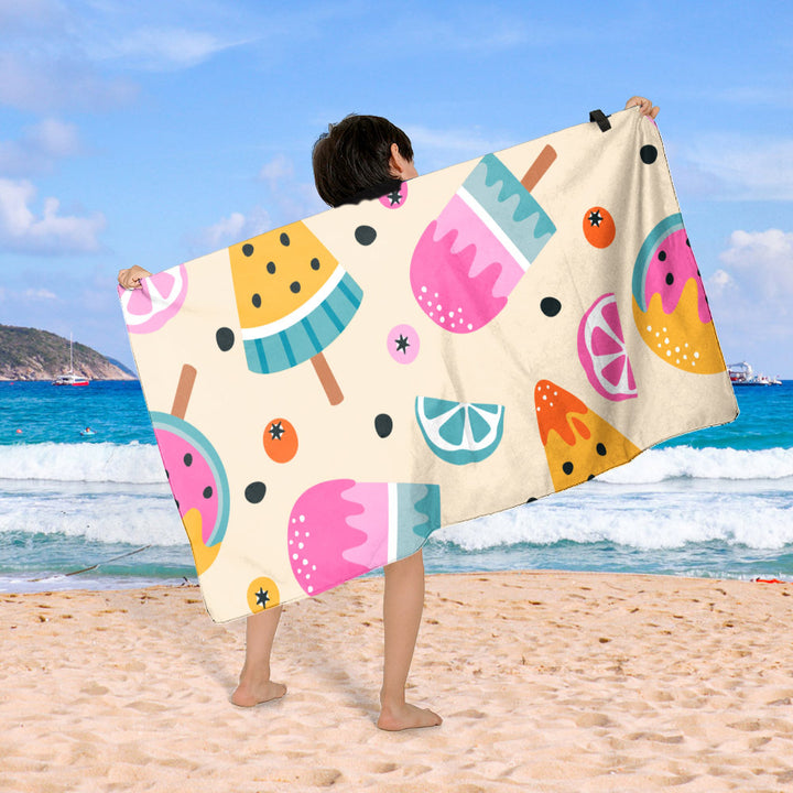 Beach blanket with colorful cupcake design Bowlift