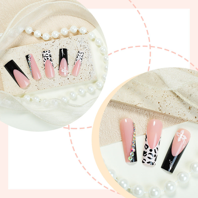 Artistic Press-On Nail Set with Creative Patterns Bowlift