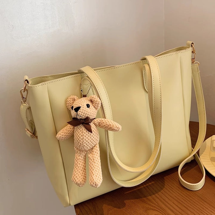 Spacious Soft Leather Tote Bag Bowlift