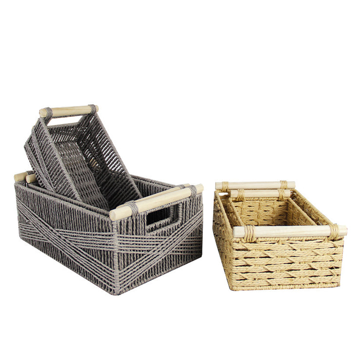 Woven Natural Storage Basket Bowlift