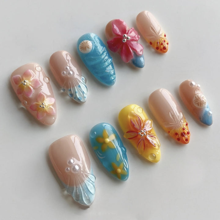 Artificial Flower Nail Art Bowlift