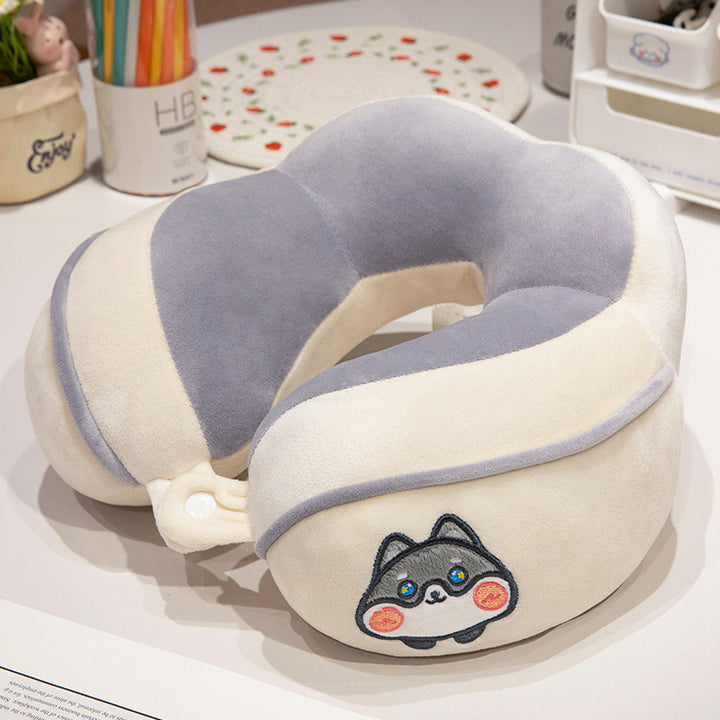 Ergonomic neck pillow with panda motif Bowlift