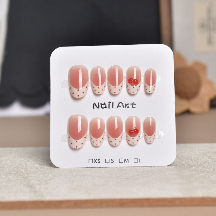 Decorative Press-On Nail Extensions with Floral Accents Bowlift