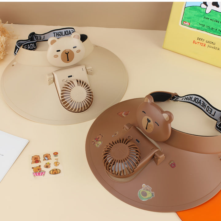 Ladies Portable Humorous Fan with Cute Animal Design Bowlift
