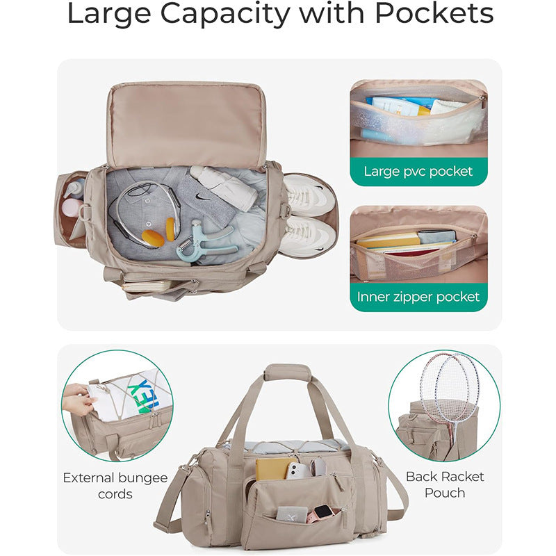 Versatile Gym Duffle Bag with Shoe Compartment Bowlift