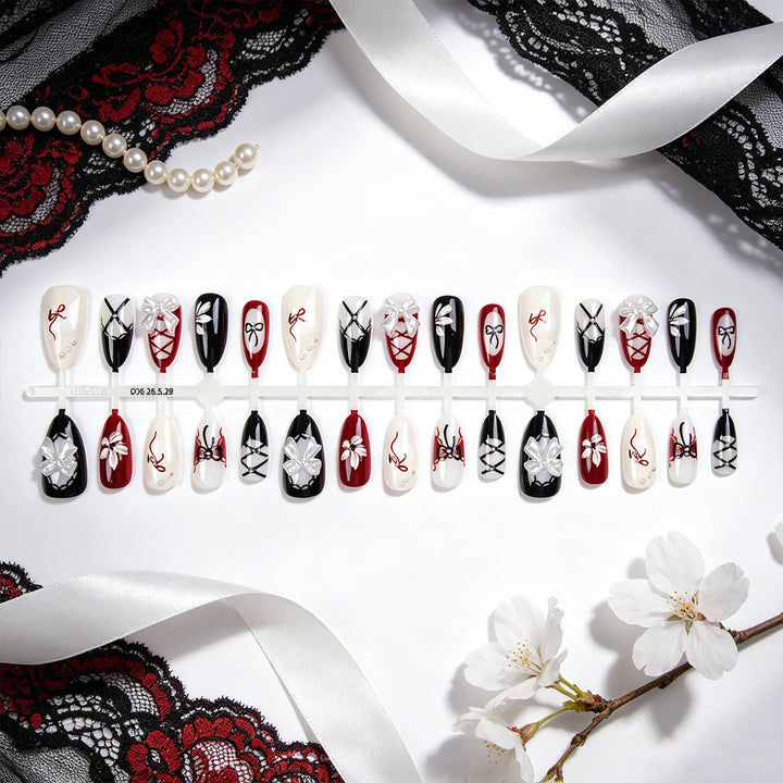Acrylic nail set with exclusive designs Bowlift