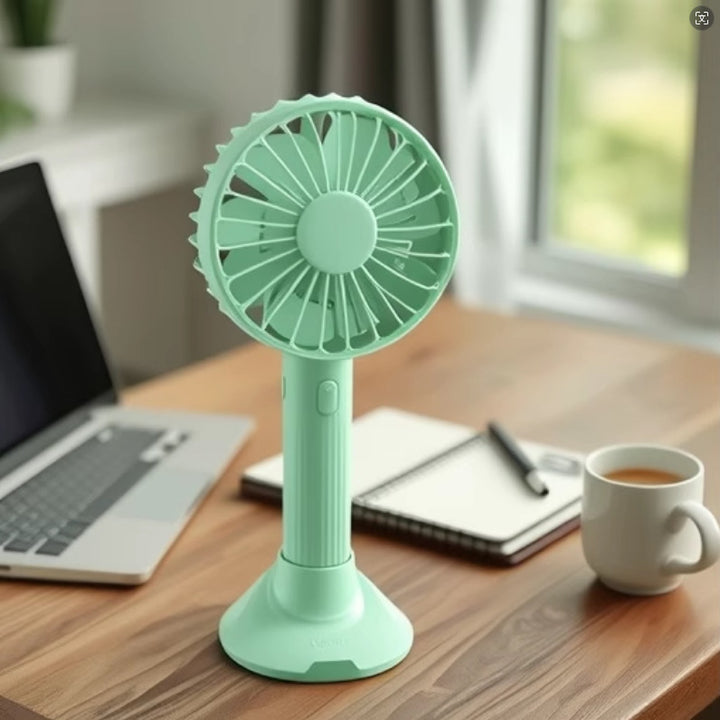 Portable table fan with USB charging and flexible adjustable tilt angle Bowlift