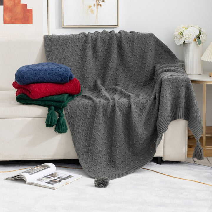 Cozy Knitted Throw Blanket