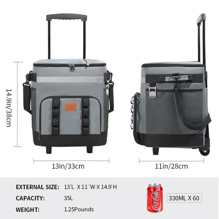 Women's travel cooler bag with telescopic handle Bowlift