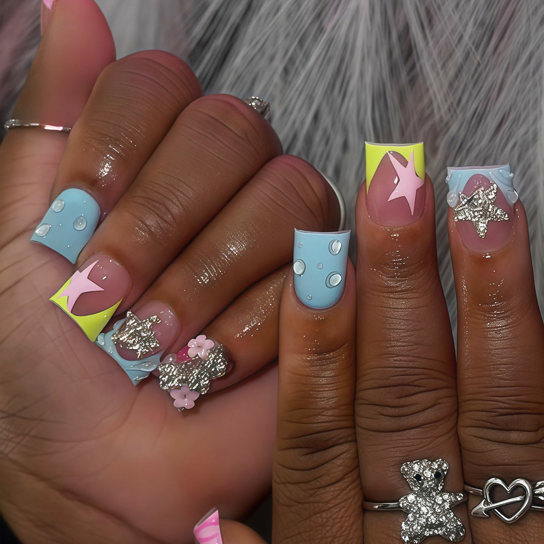 Artistic Themed Press-On Nail Art Set Bowlift