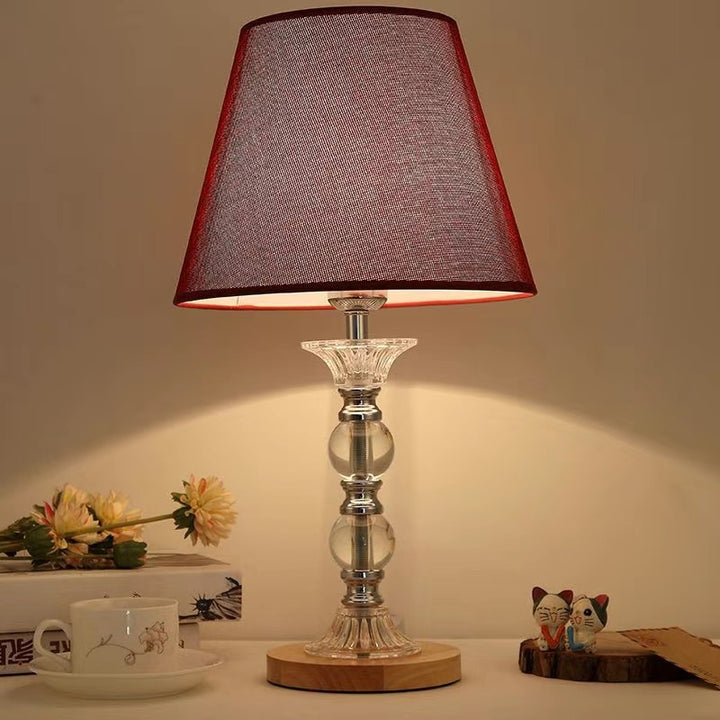 Elegant Floral Print Accent Table Lamp