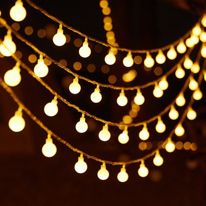 Outdoor Solar Star And Globe String Lights With Waterproof Copper Wire Bowlift