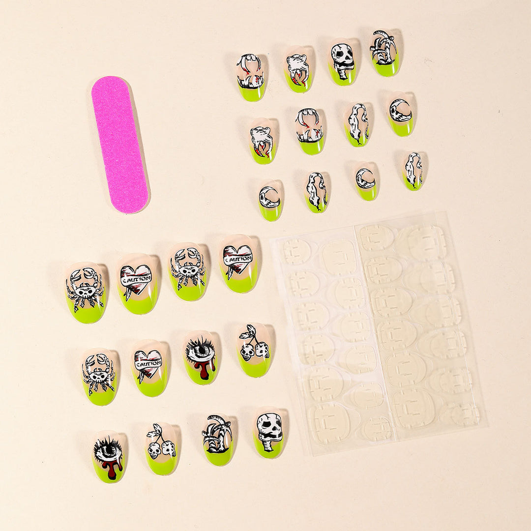 Artistic Skull and Eye Nail Art Set Bowlift