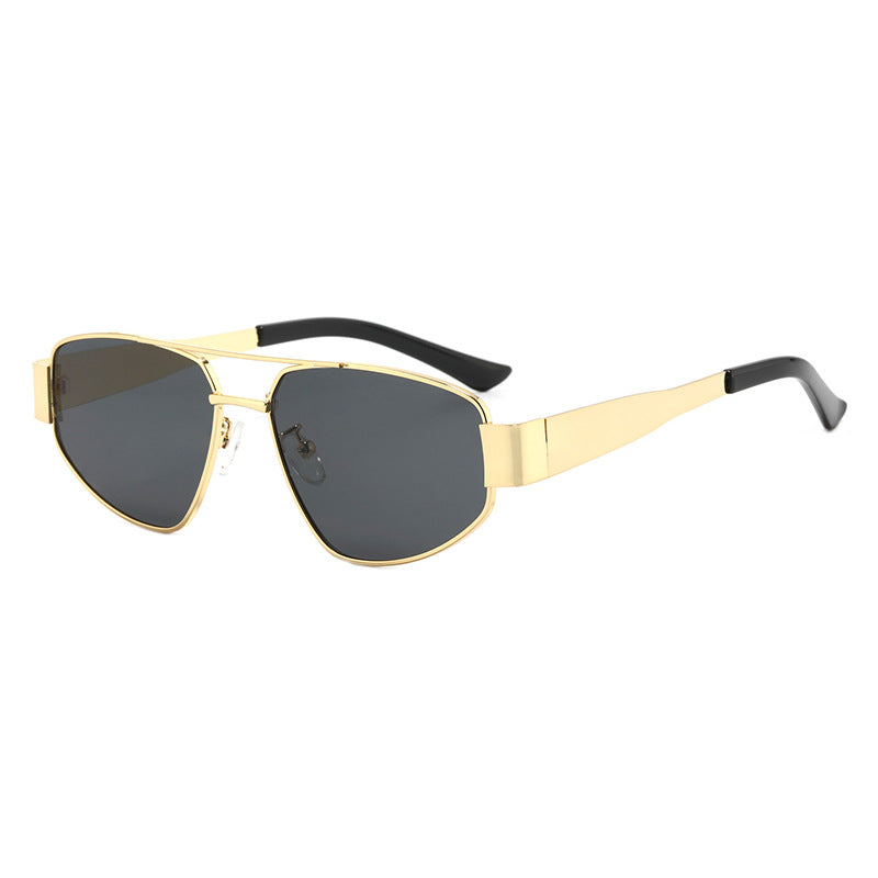 Men's Aviator-Style Metallic Sunglasses Bowlift