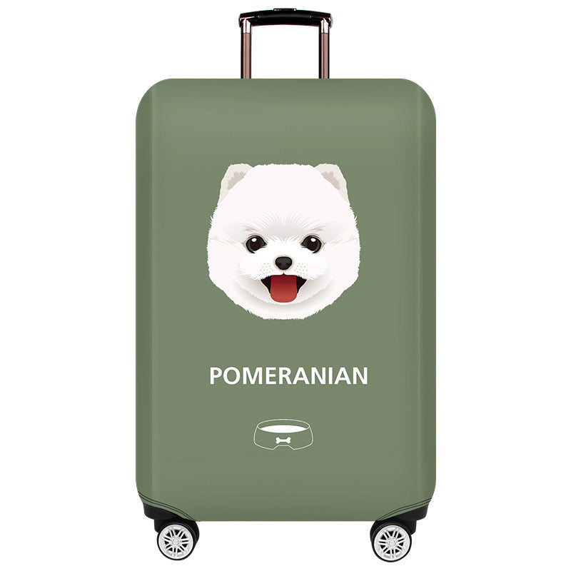Unisex hard-shell suitcase with unique Pomeranian motif Bowlift