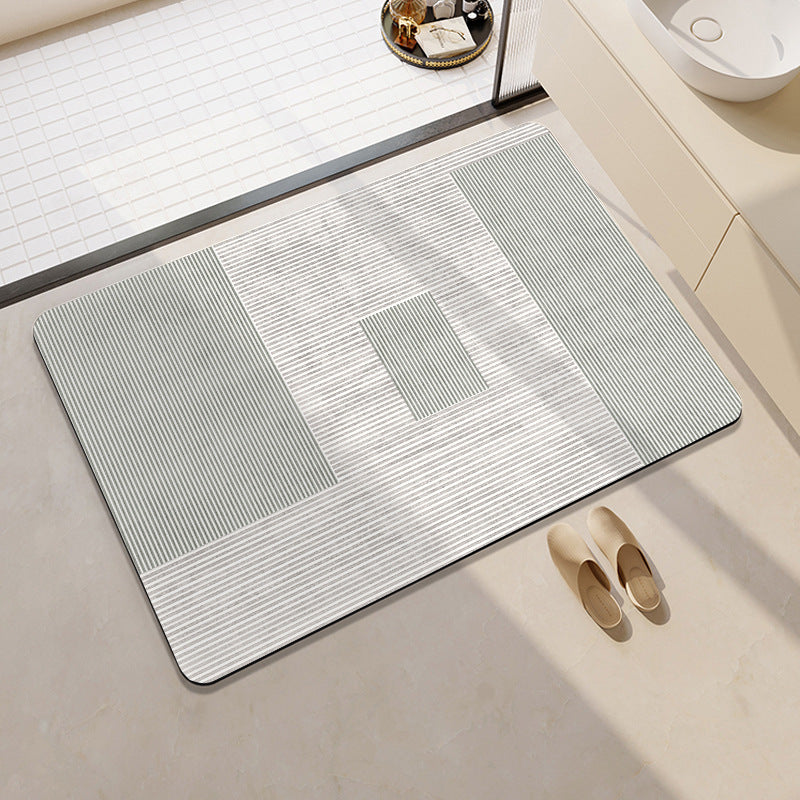Contemporary Geometric Bath Rug Bowlift