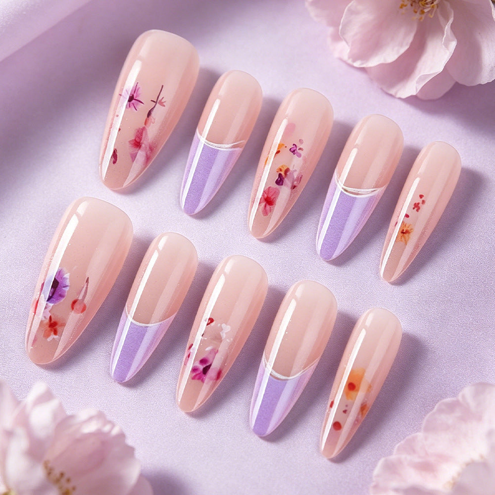 Floral Wedding Press-On Nails Bowlift