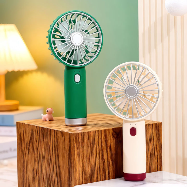 Ladies Portable Hand Fan with USB Connection and Ergonomic Design Bowlift