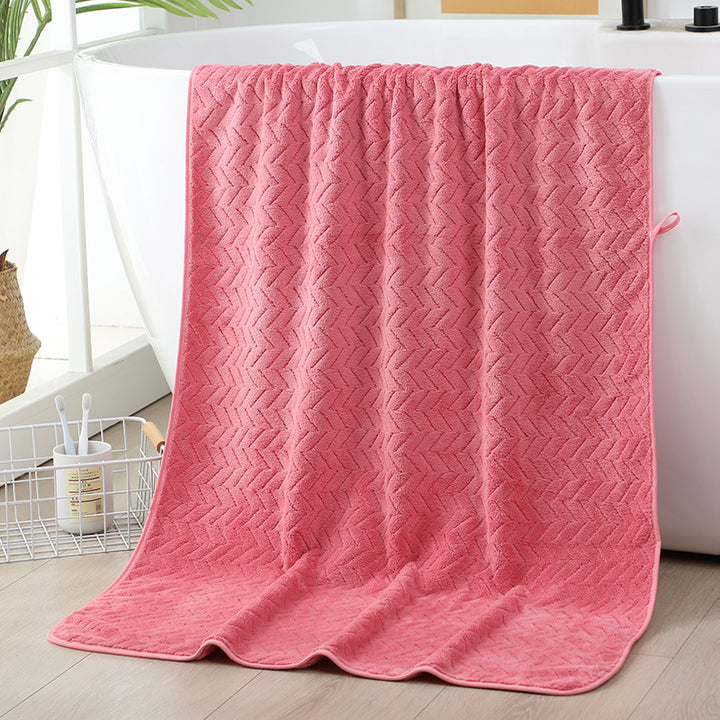 Ultra-Soft Microfiber Jacquard Bath Towel Bowlift