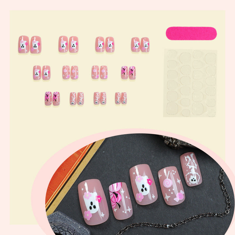 Acrylic nail set with creative animal and flower designs Bowlift