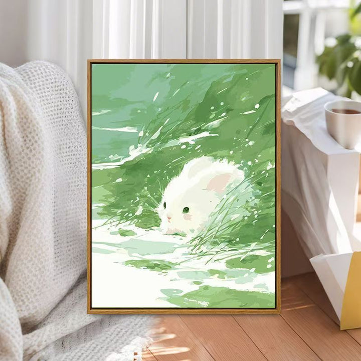 Whimsical Bunny Illustration Canvas Art Bowlift