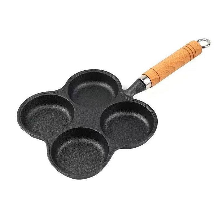 Quad-Cavity Cast Iron Breakfast & Pancake Pan Bowlift