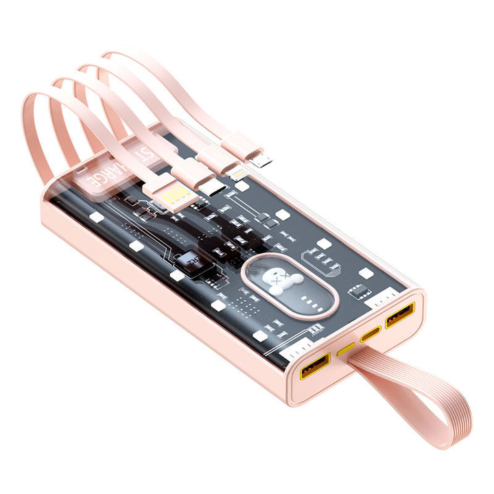 Portable power bank with integrated multi-charging port and intelligent charging display Bowlift