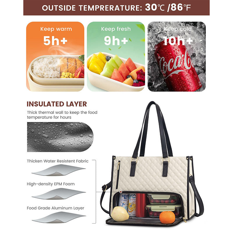 Insulated Multi-Compartment Lunch Tote Bowlift