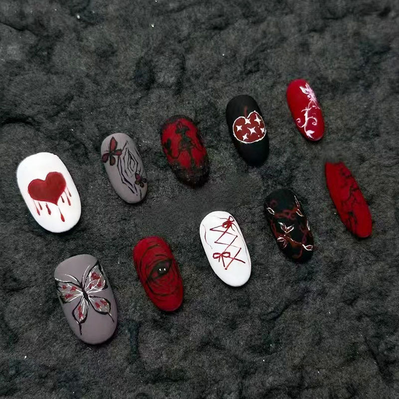 Whimsical Bunny-Themed Press-On Nail Art Set Bowlift