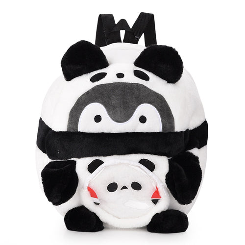 Plush Backpack with Playful Panda Design Bowlift