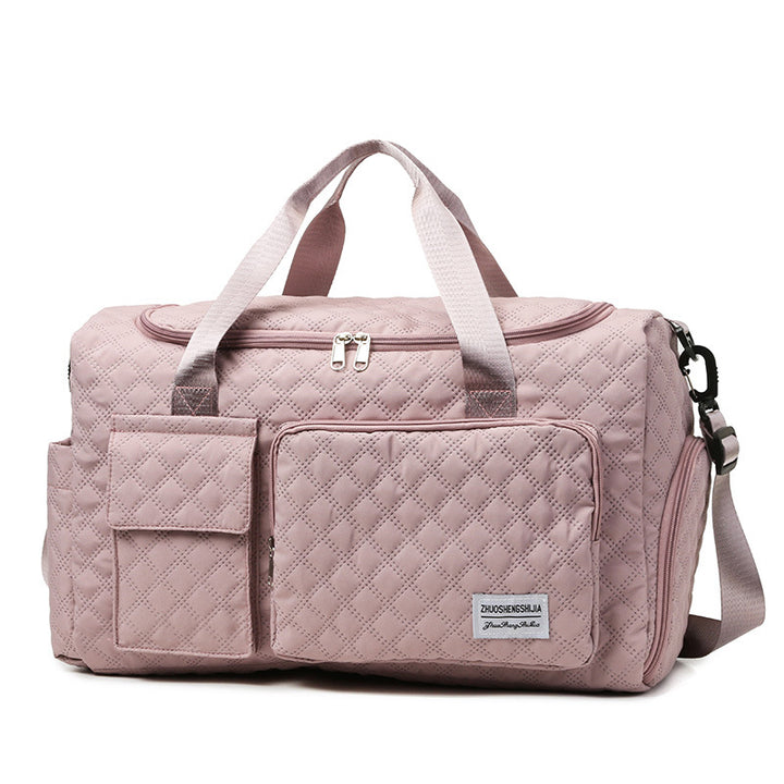 Quilted Multi-Compartment Sports Travel Duffel Bag Bowlift
