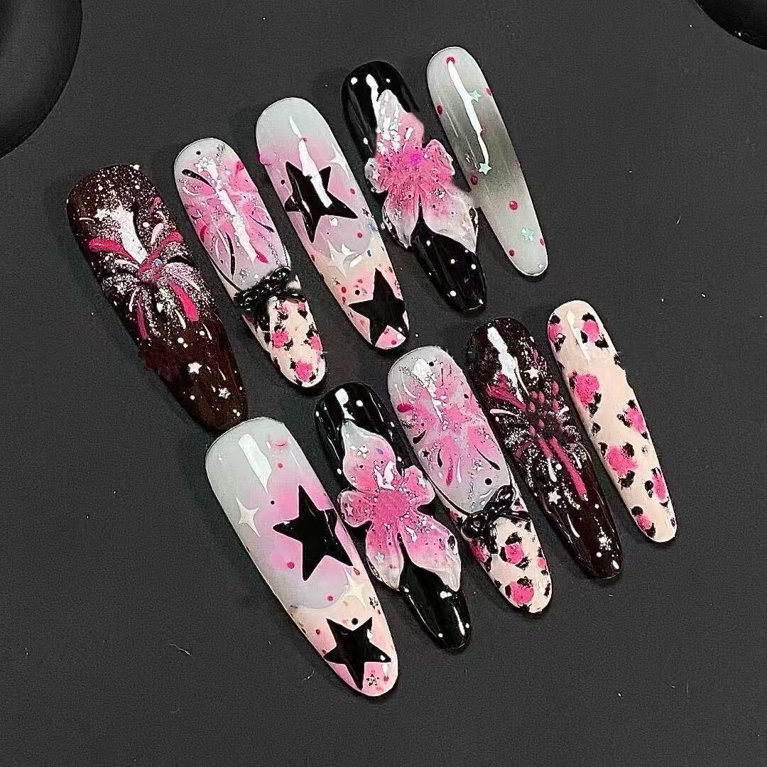 Stiletto Press-On Nail Extensions Bowlift
