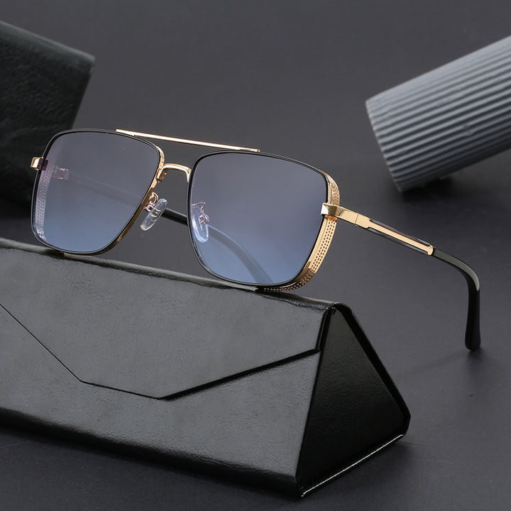 Women's fashionable square sunglasses with luxurious metal accents Bowlift