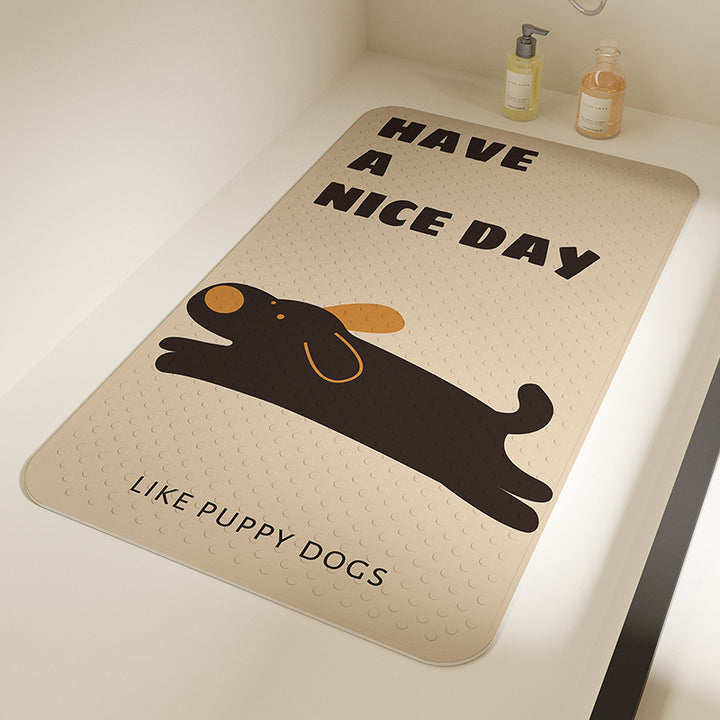 Cute Cat-Themed Bath Mat Bowlift