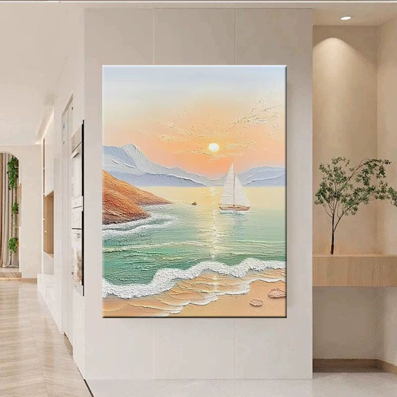 Scenic Coastal Landscape Canvas Art